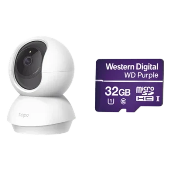 Cámara IP Wi-Fi / 2 Megapixel / Audio Bidireccional / Detección de Movimiento / Micro SD 32 GB / 2.4 GHz
