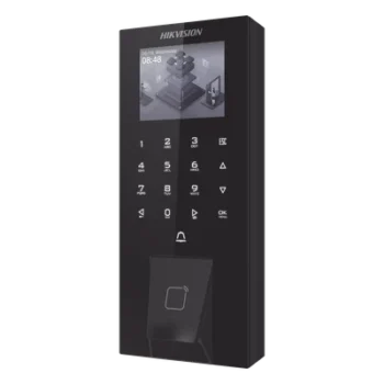 Terminal de Control de Acceso Biométrico / Huella + Tarjeta M1 + PIN + Bluetooth / 5,000 Huellas / 150,000 Eventos / Pantalla LCD Táctil 2.4 / IP65 / PoE / Wi-Fi / Bluetooth
