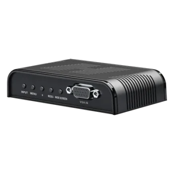 Convertidor de Video / S-Video, BNC y VGA a VGA / Resolución 1920x1200 / 6 Modos HD / Ajuste de Imagen / Fuente 5V 1A Incluida