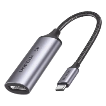 Cable Adaptador USB-C a DisplayPort 1.4 / 8K@60Hz / 4K@240Hz / 32.4 Gbps / MST / HDR / 10 cm (3.94 in)