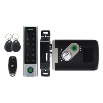 Kit de Cerradura Inteligente Inalámbrica / Teclado Metálico IP65 / 900 Usuarios Tarjeta/PIN / 100 Huellas / Alcance 30 m (98.4 ft) / 433 MHz