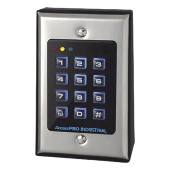 Teclado de Control de Acceso / 1,100 Usuarios / Lector 125 kHz / Salida Wiegand / Contacto Húmedo y Seco / Acero Inoxidable / Montaje en Pared