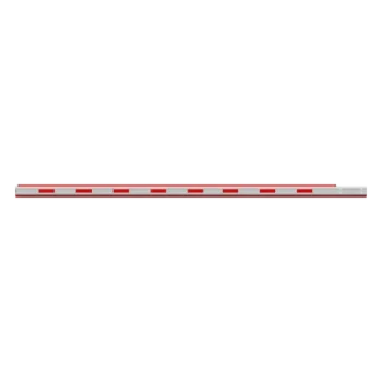 Brazo Recto para Barrera de Acceso / Aluminio Octogonal / 4 m (13.1 ft) / Iluminación LED Rojo-Verde / Perfil 120 x 50 mm