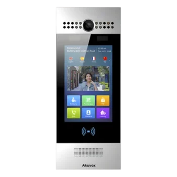 Videoportero IP / Pantalla Táctil 7" / Reconocimiento Facial / Dual Cámara 2MP / IP65 / IK06 / PoE / SIP / ONVIF / Android / QR y PIN / RFID 125kHz/13.56MHz / Bluetooth