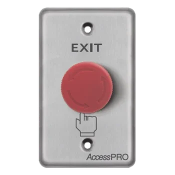 Botón de Paro de Emergencia / Enclavado / NC-COM-NO / 10A 125-250 VCA / Acero Inoxidable / 115 x 70 mm