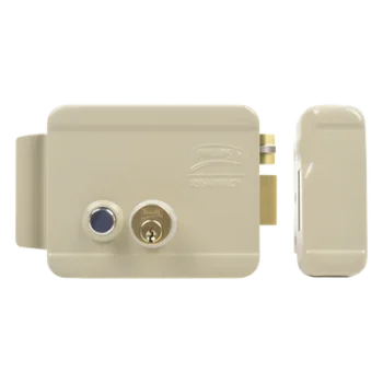 Cerradura Eléctrica / Doble Cerrojo / 12 VCC/VCA / 4 A Máx. / Botón Integrado / Exterior / Derecha