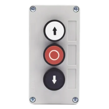 Botonera de control triple / IP40 / -20 a 50 °C / ≤24 VCC / 67 x 133 x 49 mm / 2.6 x 5.2 x 1.9 in