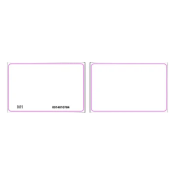 Tarjeta Inteligente MiFare / 13.56 MHz / PVC Blanco / Imprimible Doble Cara / 85.5x54x0.8 mm / -20°C a +75°C / 3.3x2.1x0.03 in