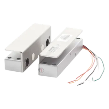 Cerradura de Perno para Puertas de Vidrio / 1000 kg Fuerza de Sujeción / 12 VCC / 1/2" Vidrio / 150 x 39 x 37 mm / 5-8 mm Espacio Requerido
