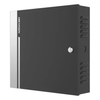 Controlador de Acceso / 1 Puerta / 2 Lectores Wiegand o RS-485 / 10,000 Tarjetas / 50,000 Eventos / Gabinete Metálico con Fuente 12Vcc/8A / Batería de Respaldo / TCP/IP / -20°C a 65°C