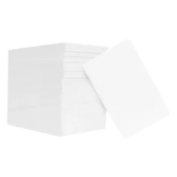 Tarjetas PVC CR80 / Paquete 100 Unidades / Doble Cara / 85.7 x 54 mm / 0.76 mm Espesor