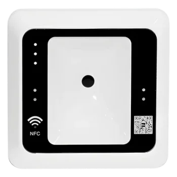 Lector QR y RFID / Salida Wiegand W26/W34/W66 / MIFARE 13.56 MHz / USB y RS485 / Lectura QR 5 cm / RFID 4 cm