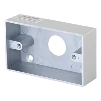 Caja de Montaje para Botón de Salida / Aleación de Zinc Cromada / Superficie / 85 x 50 x 25 mm