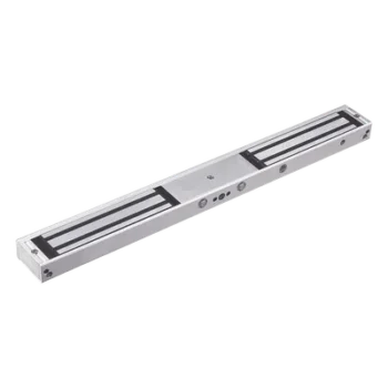 Chapa Magnética Doble / 1200 lbs x 2 (544.3 kg x 2) / 12VCC o 24VCC Seleccionable / LED Estado / -20 ~ 55°C / Puertas Doble Hoja