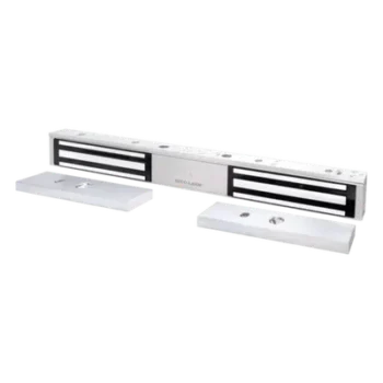 Chapa Magnética Doble / 600 lb (272 kg) por Puerta / 12/24 VDC Seleccionable / LED Bicolor / UL / Libre de Magnetismo Residual