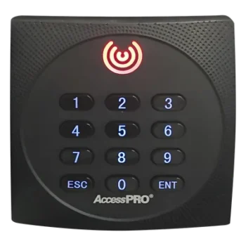 Lector de Proximidad con Teclado / 125 kHz / Wiegand 26 bits / Exterior / 86 x 86 x 20 mm / 120 m (394 pies) máx.