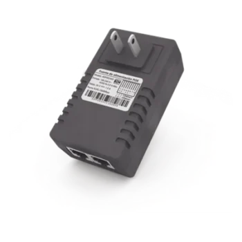 Inyector PoE de Pared / 48 Vcc / 0.5 A / 24 W / Doble Puerto RJ45 / Protección Integrada OV-OC-SC-UV / -25°C a 65°C