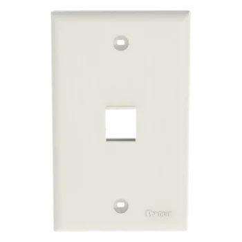 Placa de Pared Vertical / 1 Puerto Keystone / ABS / 69.8 x 114.3 mm / 2.75 x 4.5 pulg. / Blanco Mate / RoHS