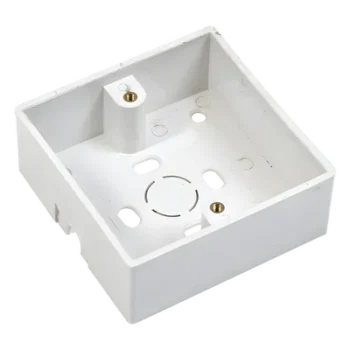 Caja de Montaje para Botón de Salida / 86 x 86 mm / Profundidad 25 mm / Plástico ABS / 0.05 kg