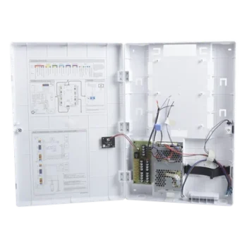 Gabinete de Protección para Controlador de Acceso / Fuente 110 VCA / 8 Canales Independientes / Protección Eléctrica Integrada / Batería de Respaldo