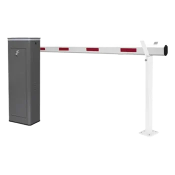 Barrera Vehicular / Brazo Telescópico 5.5 m (18 ft) / Apertura 6 s / Finales de Carrera Programables / Corona LED Semaforizada / 110V / IP para Uso Semi-Intensivo