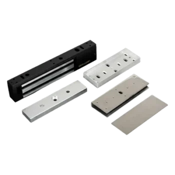 Kit de Control de Acceso / Chapa Magnética 600 lbs (272 kg) / Montaje en U para Puerta de Cristal / Uso Interior / UL / Aluminio Anodizado