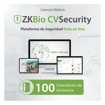 Licencia de Software / Gestión de 100 Dispositivos / Control de Tiempo y Asistencia / Compatible InBioPro-InBio-APX-Green Label