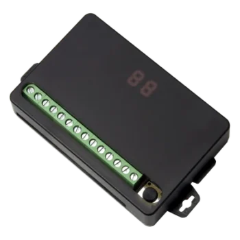 Receptor RF de 4 Canales / Alcance 80 m (262 ft) / Pulso Temporizado 0.5-99 s o 1-99 min / 315 MHz / 12-24 VDC