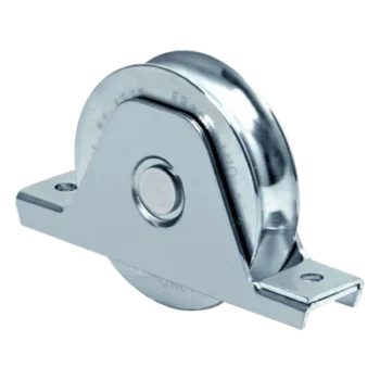Rueda para Puerta Corrediza / 10 cm / Capacidad 380 kg / Acero Galvanizado / Fijación Inferior