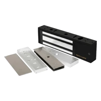 Kit de Control de Acceso / Chapa Magnética 1200 lbs (545 kg) / Montaje en U para Puerta de Cristal / Aluminio Anodizado / Uso Interior / UL
