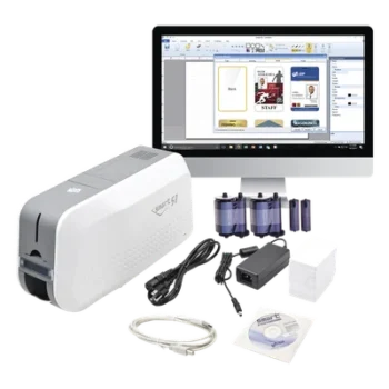 Kit de Impresora de Tarjetas PVC / Una Cara / 300 dpi / USB / 100-200 Tarjetas / Windows, Mac, Linux