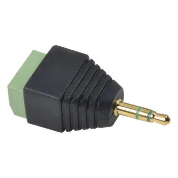 Adaptador de Audio y Video / Conector 3.5 mm Macho / Terminal Atornillable 3-Pin / Montaje sin Soldadura