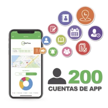 Licencia de Asistencia Móvil / 200 Usuarios / GPS y Fotografía / Integración con Software Centralizado / Operación Dual Empleado-Administrador