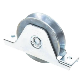 Rueda para Puerta Corrediza / 10 cm / Carga 380 kg / Canal Tipo V / Acero Galvanizado