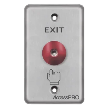 Botón de Parada de Emergencia / Contacto NO/NC / LED 12 VCC / Acero Inoxidable / Ø 16 mm / Placa 115 x 70 x 32 mm