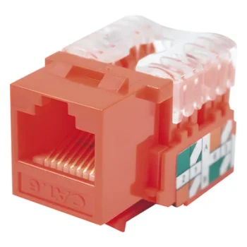 Módulo Jack Keystone / Cat6 / Terminación 110 / UTP / Color Rojo / 1 Puerto