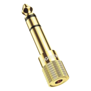 Adaptador de Audio / Conversión 3.5 mm a 6.3 mm / Conectores Chapados en Oro / Diseño Antideslizante 360° / Plug & Play