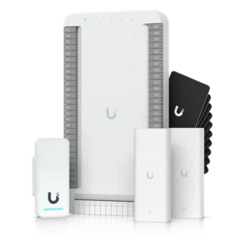 Kit de Control de Acceso para Elevador / Hasta 18 Pisos / PoE++ / 4 Puertos Gigabit / Hub + Lector G2 + 2 Extensores PoE / 10 Tarjetas de Acceso / Interior y Exterior