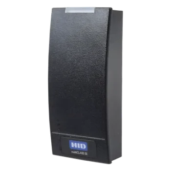 Lector de Acceso Multiformato / iCLASS SEOS / MIFARE Classic DESFire / NFC Móvil / Wiegand / 5-16 VDC / 4.8 x 10.3 x 2.3 cm