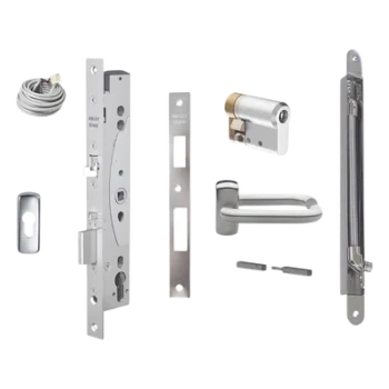 Kit de cerradura electrificada / Perfil angosto / Control de acceso exterior / Salida libre interior / Puerta simple