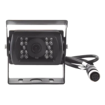 Cámara Análoga Vehicular / IR CMOS / 18 LEDs / IP69K / Exterior / Kit Reversa