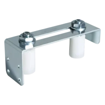 Placa guía para puertas corredizas / Acero galvanizado / Rodillos de nylon / Espesor 0-85 mm / 0.47 kg