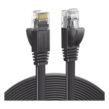 Cable de Red Ethernet Plano / Cat6 / 1m (3.28 ft) / 1000 Mbps / 600 MHz / Conectores RJ45 Chapados en Oro