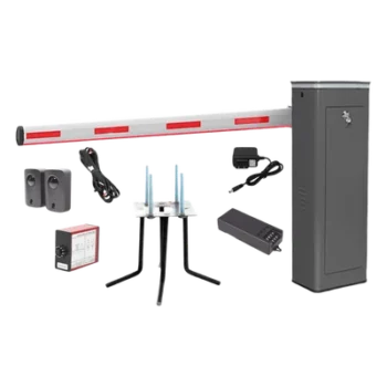 Kit de Barrera Vehicular Izquierda / Brazo Iluminado 5 m (16.4 ft) / Apertura 6 s / 150 Ciclos/h / Gabinete Gris / Sensor de Masa y Lazo Magnético / Fotoceldas / 110V