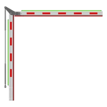 Brazo Articulado para Barrera / Altura Máxima 2.35 m (7.7 ft) / Diseño 1.5+1.5 m (4.9+4.9 ft) / Iluminación Integrada / Instalación Interior / Compatible Serie DS-TMG320