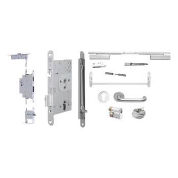 Kit de Cerradura Electrificada / Manija Activa / Barra Antipánico / 24V / Corte de Energía Seguro