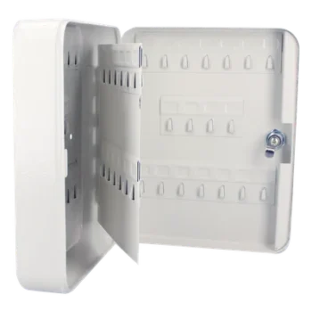 Caja para Llaves / 60 Ganchos / Acero / 8.2 x 9.8 x 3.0 in / Cerradura de Latón