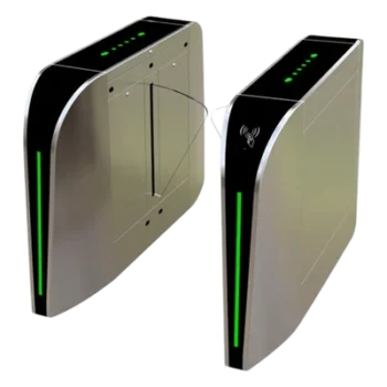 Torniquete de Barrera Flap / Un Solo Carril / 30 Personas por Minuto / Apertura 1 s / Acero Inoxidable / Indicadores LED / Alarma por Acceso Denegado