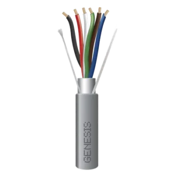 Bobina de Cable / 6x22 AWG Blindado / 152 m (500 pies) / Riser / Gris / Audio, Seguridad y Control