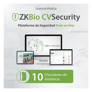 Licencia de software / Vitalicia / 10 dispositivos / Tiempo y asistencia / Paneles InbioPro-Inbio-APX / Biométricos Green Label
